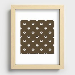 Small coffee pattern 1 Recessed Framed Print