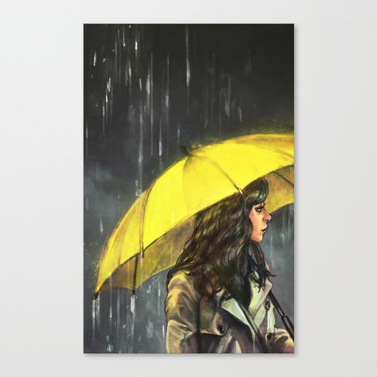 All Upon the Downtown Train Canvas Print