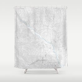 Methow Valley Topography - SeriousFunStudio Shower Curtain