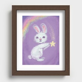 Catch A Falling Star White Rabbit Recessed Framed Print