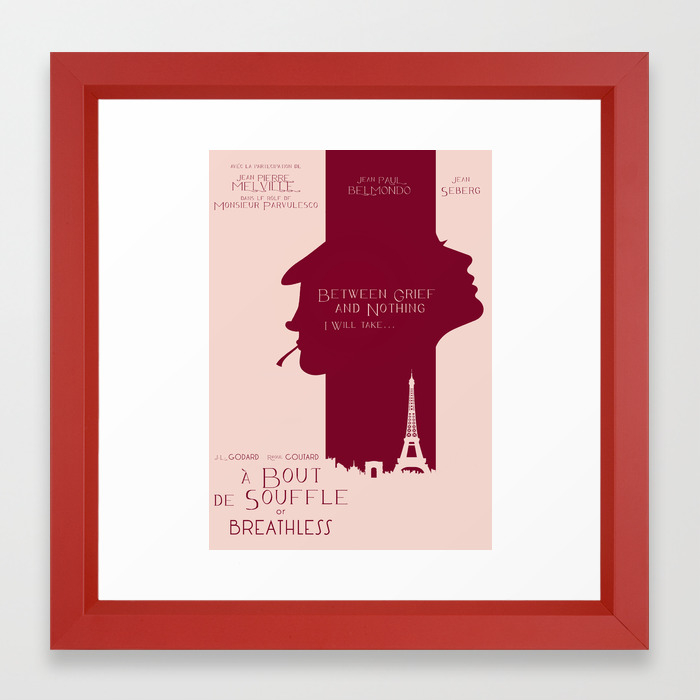 Breathless A Bout De Souffle Minimal Movie Poster Jean Luc Godard Classic French Film New Wave Framed Art Print By Stefanoreves Society6 Breathless A Bout De Souffle Minimal Movie Poster Jean Luc Godard Classic French Film New Wave Framed Art Print By Stefanoreves Society6
