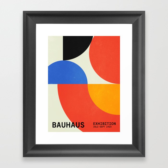 BAUHAUS 02: Exhibition 1923 | Mid Century Series  Framed Art Print