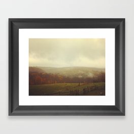 Misty Fall in Vermont Framed Art Print