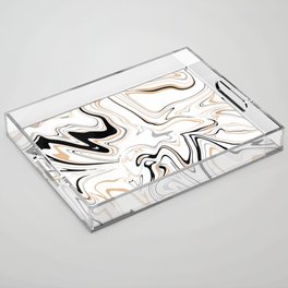 Simple natural shades marble design Acrylic Tray