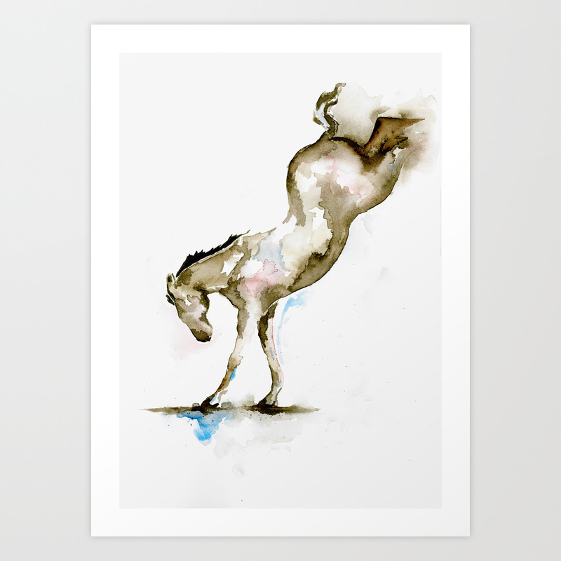 Bucking Horse Art Print By Meetfran Society6