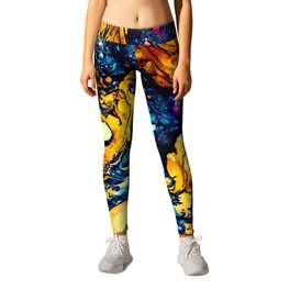 Liquid Marble No3 Leggings | Abstract, Colorfuldesign, Indie, Blueredcolors, Goodvibes, Power, Meditation, Liquidink, Energy, Beauty 