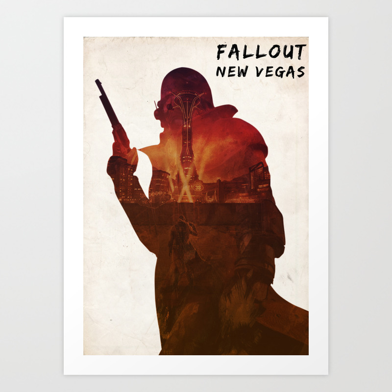 Fallout New Vegas Ranger On The Strip Art Print By Gbdesign Society6