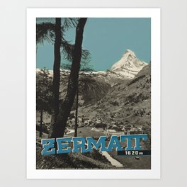 Vintage poster - Zermatt Art Print