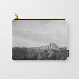 Yosemite National Park from Glacier point | Half Dome mountain black and white landscape nature photography Carry-All Pouch