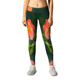 Orange Flowers Leggings