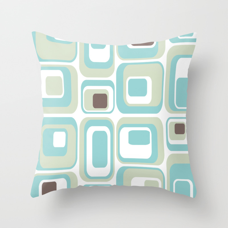 Retro Rectangles Mid Century Modern Geometric Vintage Style Throw Retro Rectangles Mid Century Modern