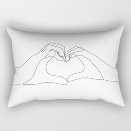 Hand Heart Rectangular Pillow