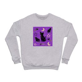 Painted Cats and Witch Hats Crewneck Sweatshirt