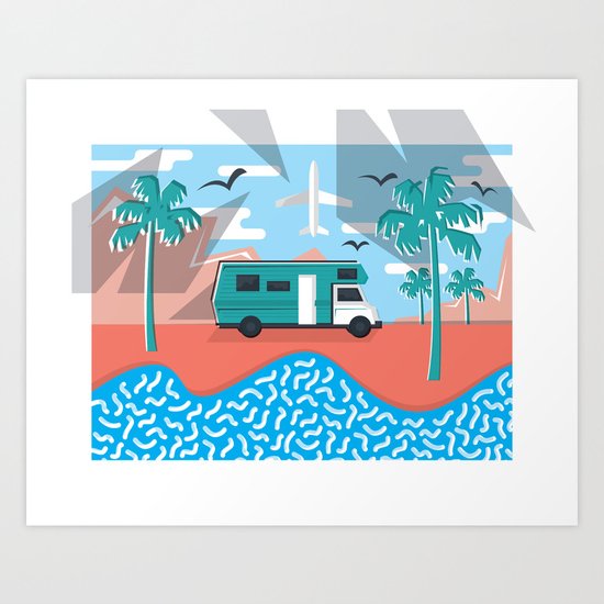 LA Real Estate Art Print