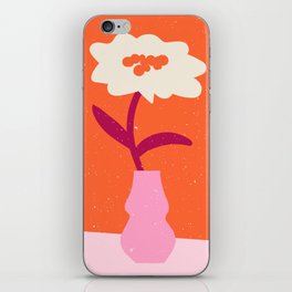 Flower market. Abstract modern flower and vase. Groovy vibes and retro style iPhone Skin