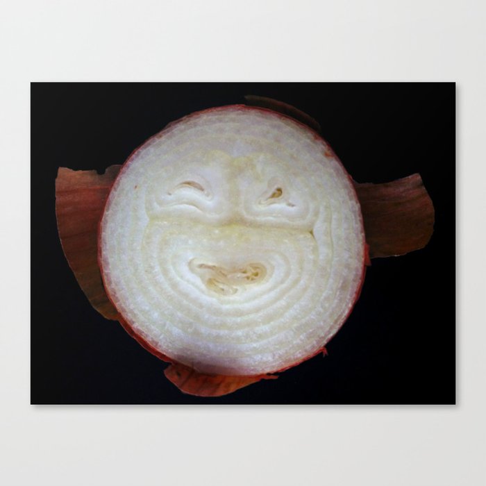 happy onion Canvas Print