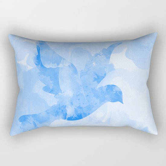 Abstract Flying Dove II Rectangular Pillow
