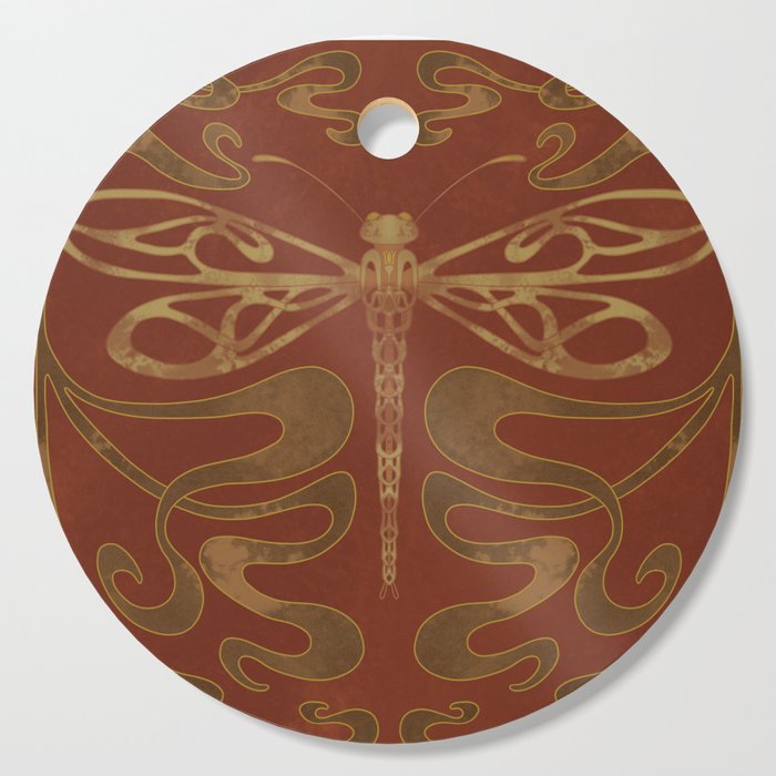 Art Nouveau Dragonfly Cutting Board