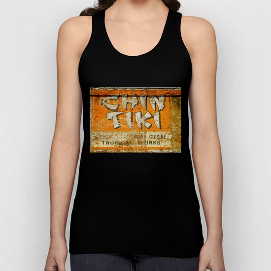 Chin Tiki Wall Unisex Tank Top