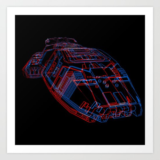 Classic Galactica 3D Art Print