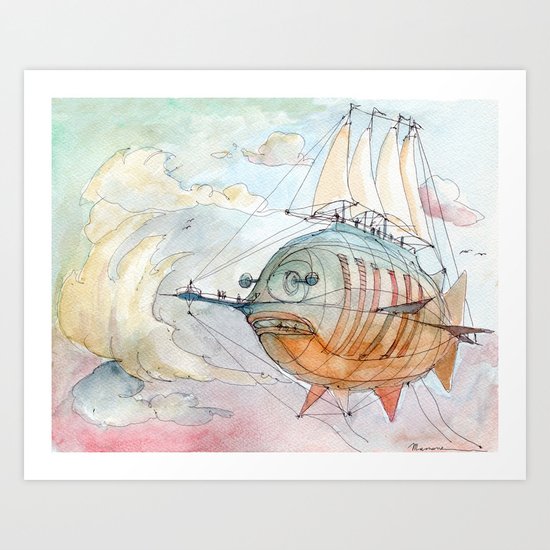 The Flying Fish! Art Print