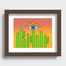 Hot cactus Recessed Framed Print