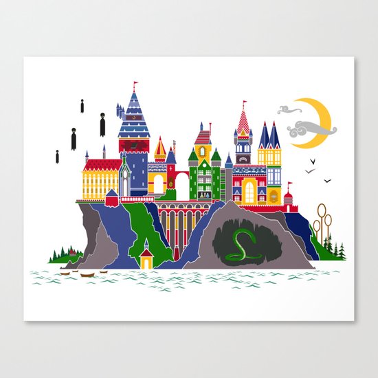 Pop Art Hogwarts Canvas Print