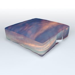 clouds, sunset, porous Outdoor Floor Cushion