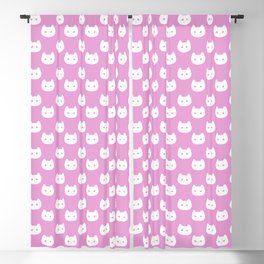 Kitty Dots in Pink Blackout Curtain