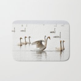 Swans. Bath Mat | Swans, Photo, Wings, Birds, Flap, Nature, Iceland 