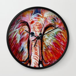 Pink Elephant Wall Clock