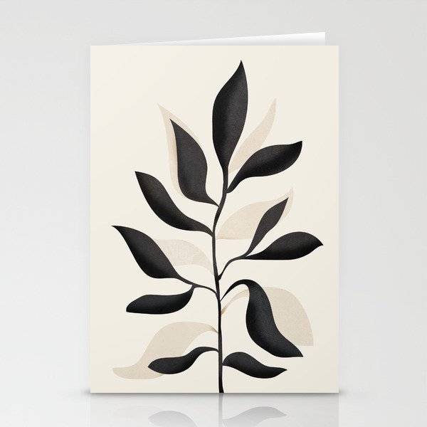 Abstract Minimal Plant 2 Stationery Cards
