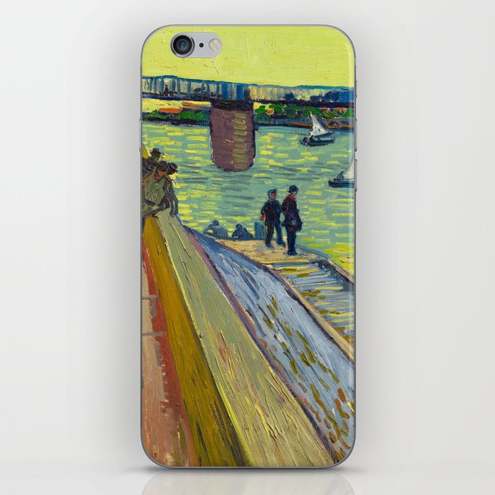 Le Pont de Trinquetaille in Arles, 1888 by Vincent van Gogh iPhone Skin