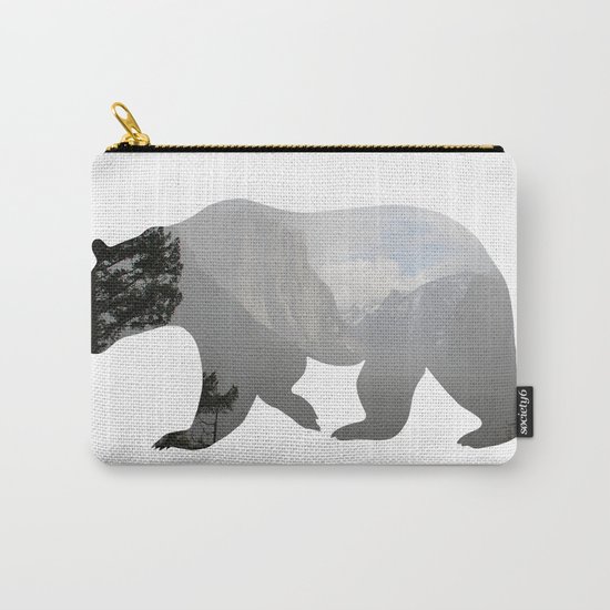 Grizzly Bear with Yosemite Photo Inlay Carry-All Pouch