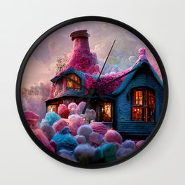 Cotton Candy House Wall Clock