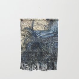 Primordial Dream Blue Abstract Wall Hanging