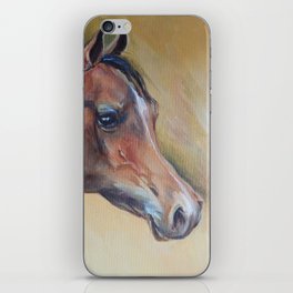 Arabian Horse portrait Brown horse head Oil painting iPhone Skin
