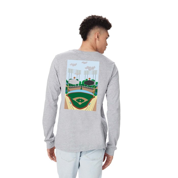 Dodger Stadium Long Sleeve T Shirt by Eric J. Lugo