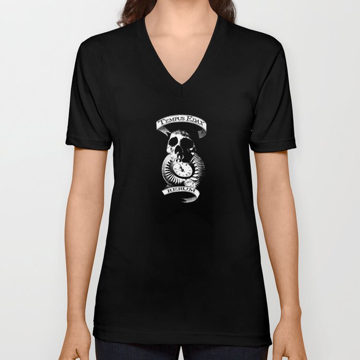 Time Is The Devourer Of All Things V Neck T Shirt