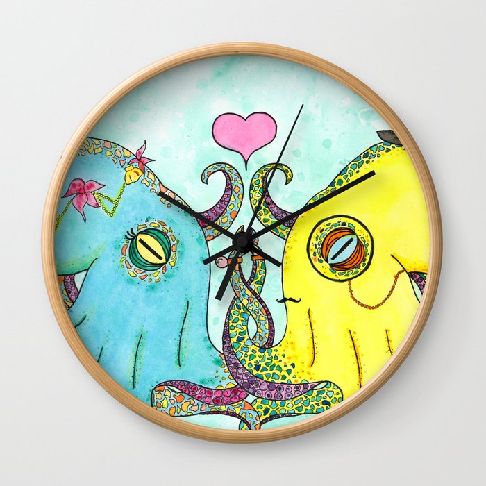 Octopus Wedding Wall Clock