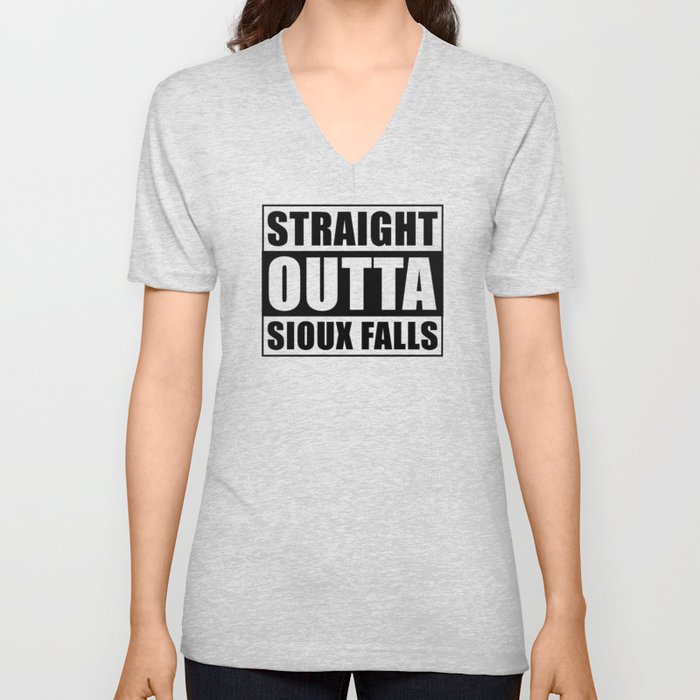 Straight Outta Sioux Falls V Neck T Shirt