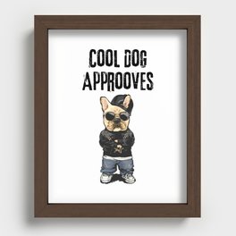 Cool Dog Approoves Recessed Framed Print