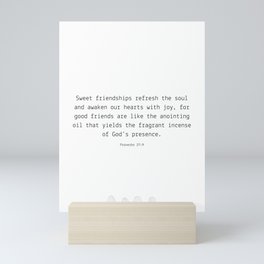 Proverbs 27 9a #bibleverse #minimalism #typography Mini Art Print