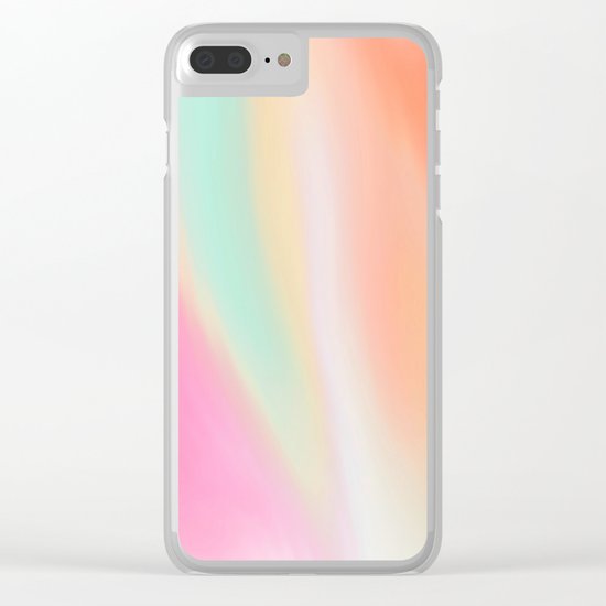 Digital painted texture illustration, pastel soft colors Clear iPhone Case
