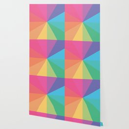 Minimal Simple Colourful Rainbow Circle Design Wallpaper