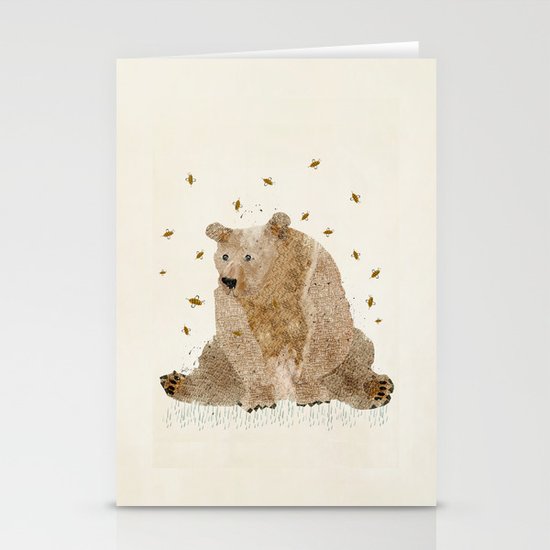 bear grizzly Stationery Cards
