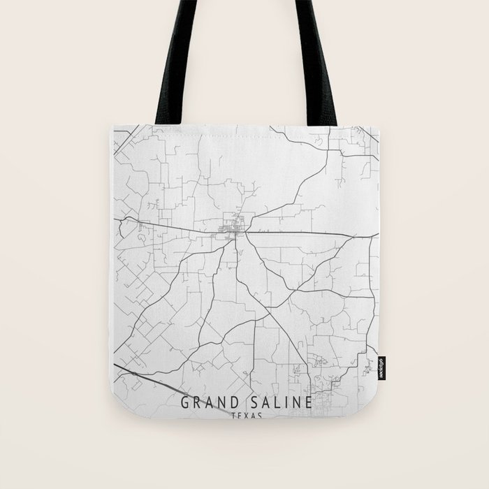 Grand Saline Texas city map Tote Bag by Serenity by Alex Society6