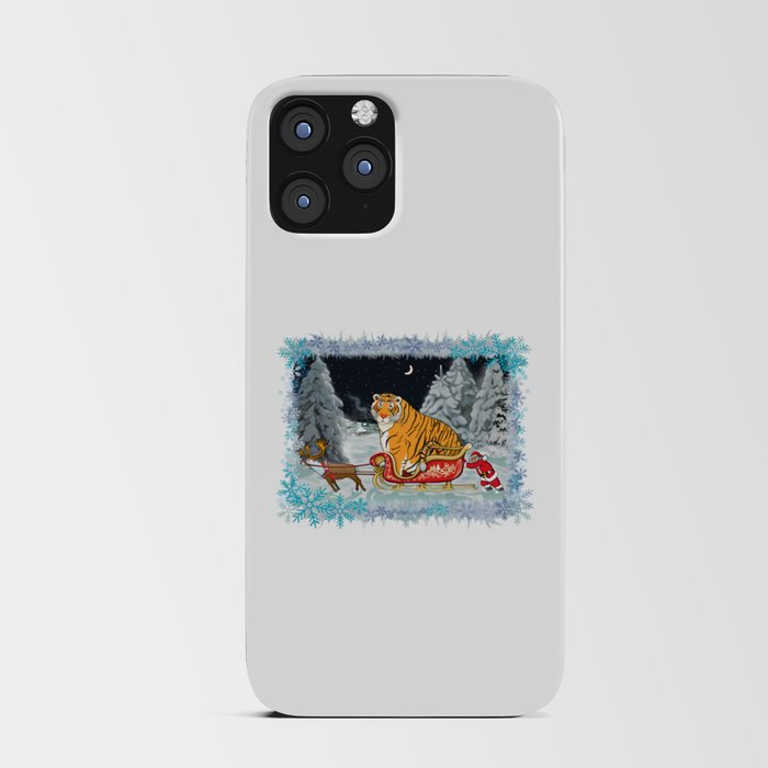 Christmas Tiger Delivery Mission for Secret Santa / Year of the Tiger /New Year 2022/ Tiger 2022 iPhone Card Case