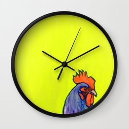 Neon Chicken Wall Clock