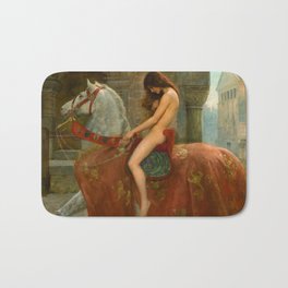 Lady Godiva by John Collier Bath Mat | Painting, Horse, Pillars, Naked, Noblewoman, Legend, Noblelady, Johncollier, England, Rode 